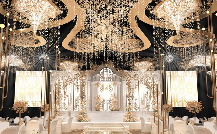 桐乡花木兰喜事汇金色大厅效果展示